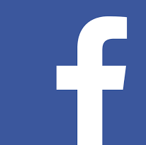 Facebook logo and link to Blue Wing Facebook page